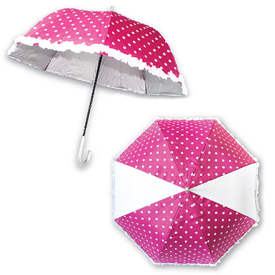 Dome Shape + Frill Edge - Custom Made 24 Inches x 27 Inches Dome Shape and Frill Edge Umbrella